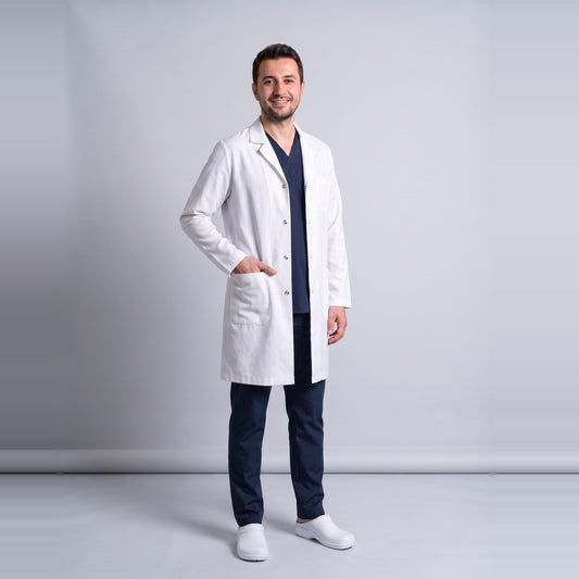 Erkek Doktor Önlüğü – Klasik Yaka, Uzun Boy - 2