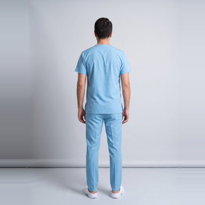 Alaska Mavisi Doktor Hekim Forması Likralı Scrubs Takım (Alaskan Blue) - 8