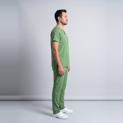 Çimen Yeşili Eczacı Forması Likralı Scrubs Takım (Grasshopper) - 4