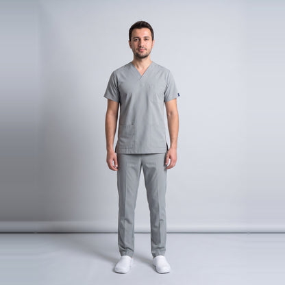 Gri Teknik Hizmetler Personel Forması Likralı Scrubs Takım (Neutral Gray) - 2