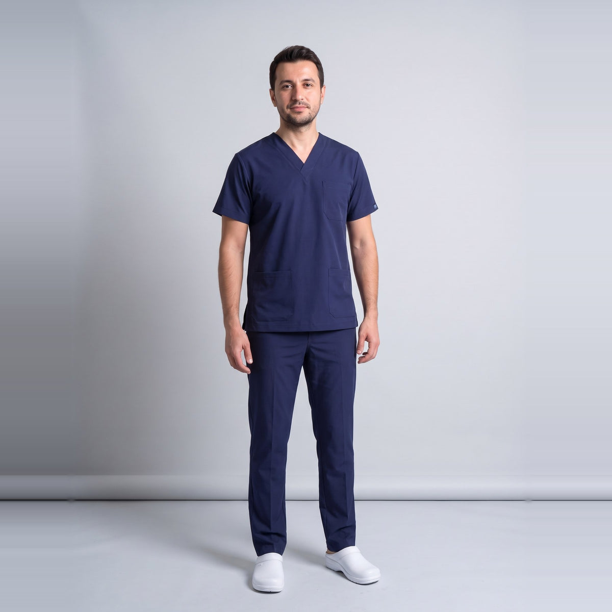 Lacivert Hemşire Forması Likralı Scrubs Takım (Patriot Blue) - 2