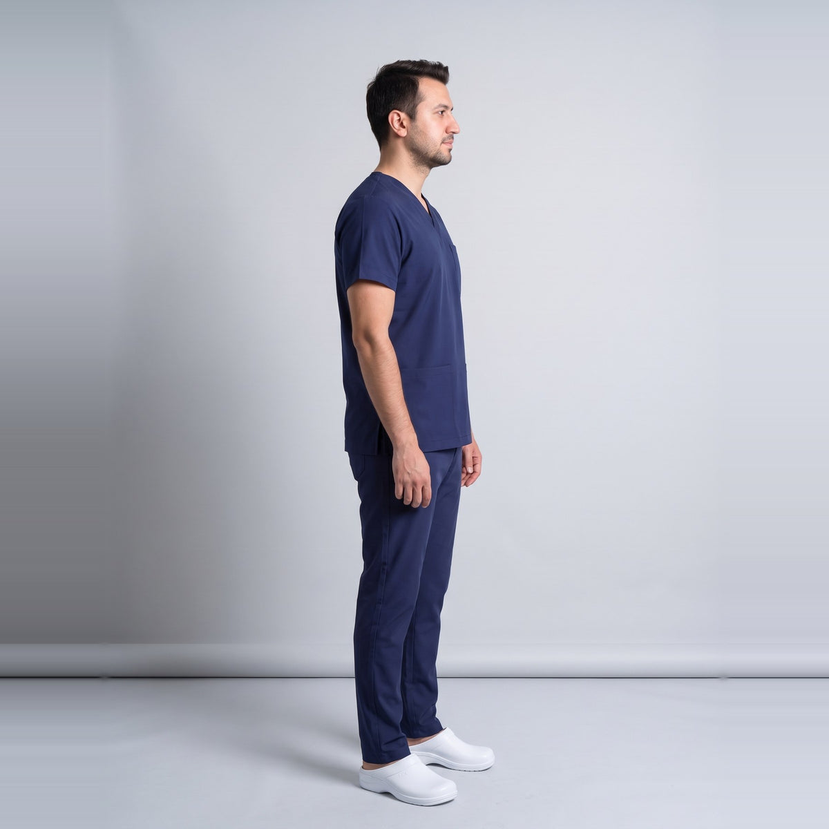 Lacivert Hemşire Forması Likralı Scrubs Takım (Patriot Blue) - 4