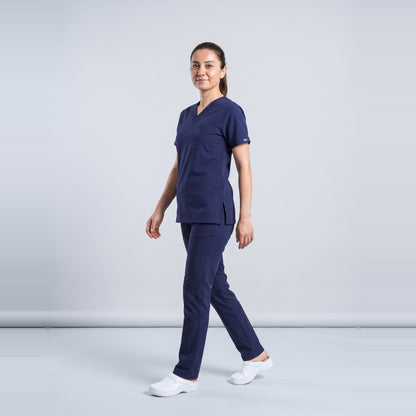Lacivert Hemşire Forması Likralı Scrubs Takım (Patriot Blue) - 5