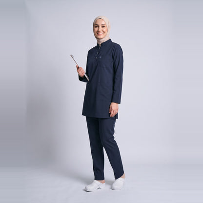 Lacivert Karya Tesettür Üniforma Takım - 4