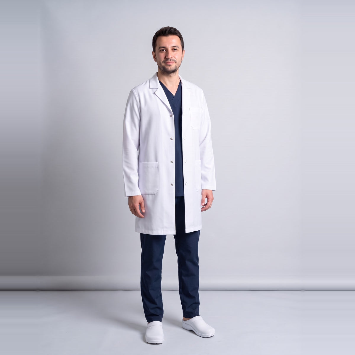 Erkek Doktor Önlüğü – Klasik Yaka, Uzun Boy - 1