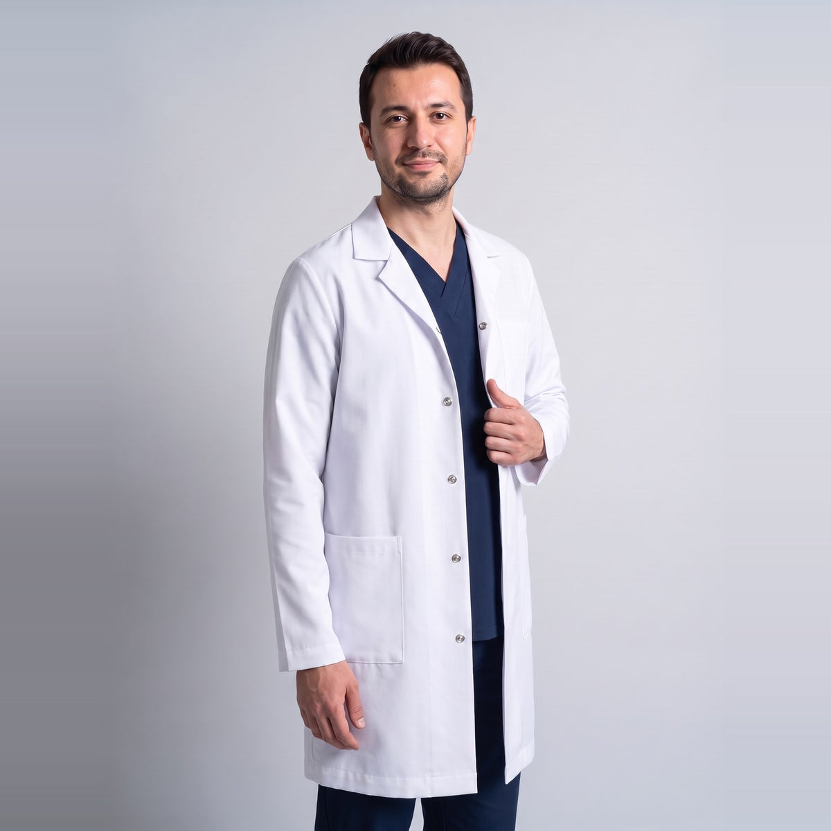 Erkek Doktor Önlüğü – Klasik Yaka, Uzun Boy - 4