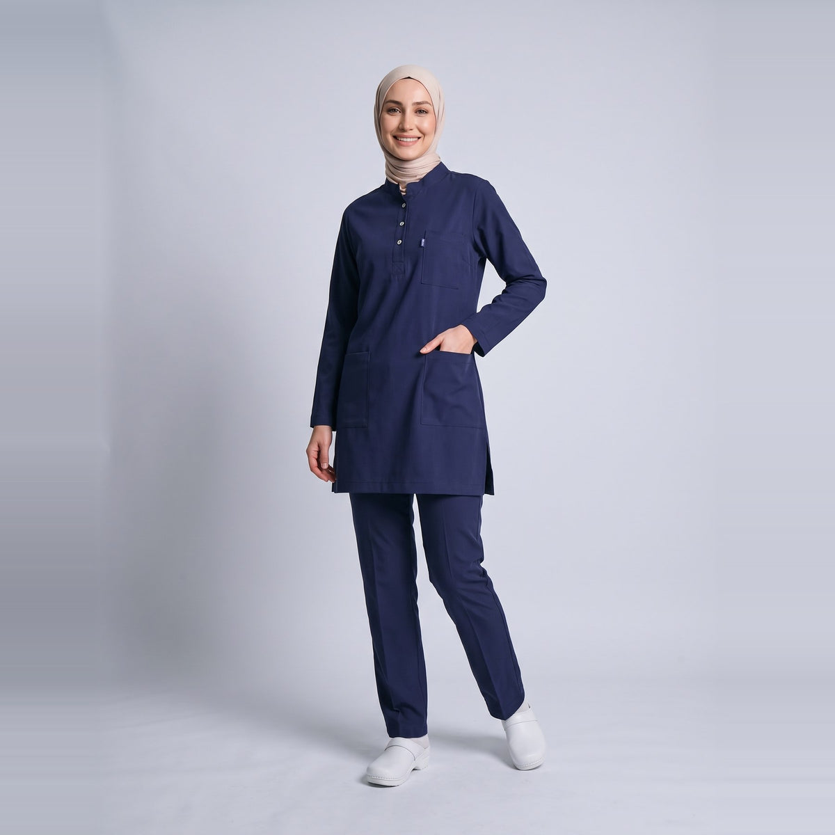 Patriot Blue Karya Tesettür Üniforma Takım - 1