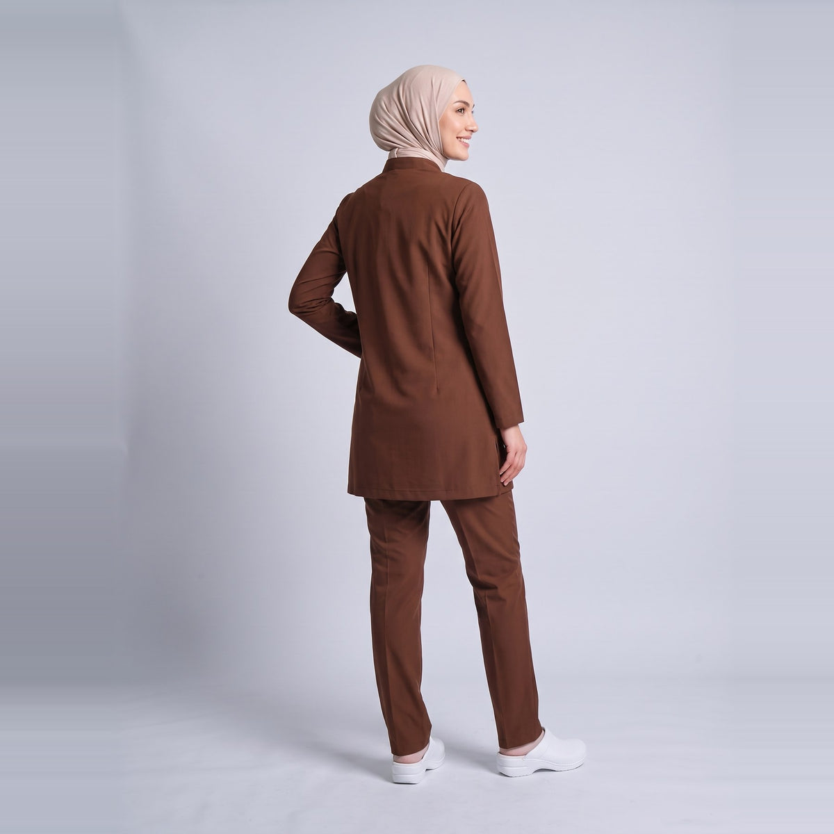 Kahverengi Umay Tesettür Üniforma Takım (Friar Brown) - 3