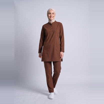 Kahverengi Umay Tesettür Üniforma Takım (Friar Brown) - 4