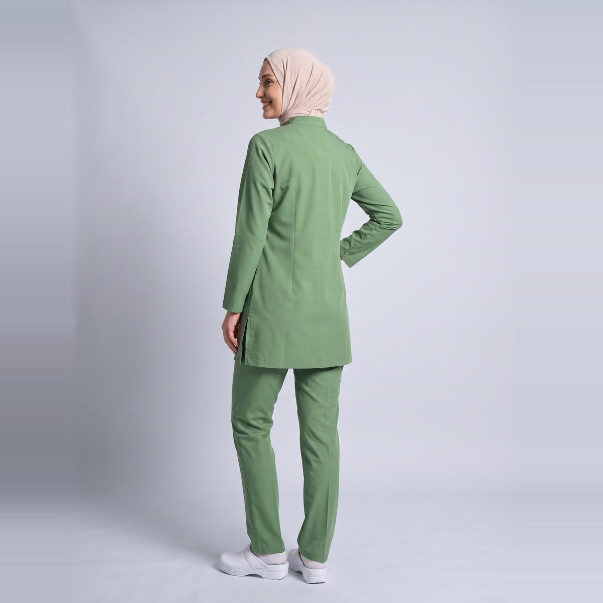 Çimen Yeşili Umay Tesettür Üniforma Takım (Grasshopper) - 3