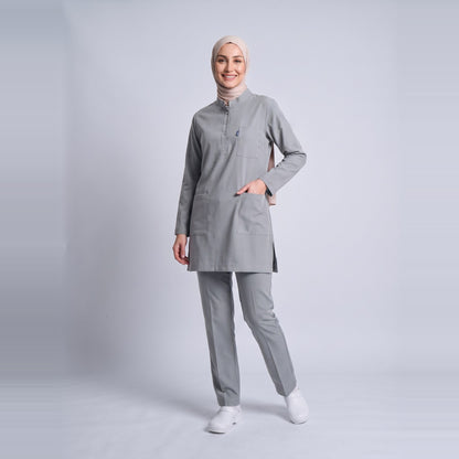 Gri Umay Tesettür Üniforma Takım (Neutral Gray) - 1