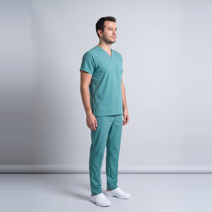 Yeşil Ameliyathane Personel Forması Likralı Scrubs Takım (Frosty Spruce) - 4